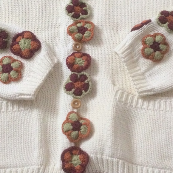 Hand knitted and embellished sweater. - Picture 4 of 5